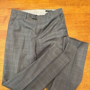 Banana Republic Light Gray Tailored Slim-Fit Pants